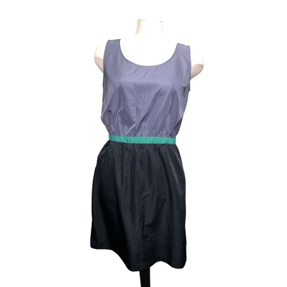 Banana Republic Womens Sleeveless Colorblock Dress Blue & Black Size 8 (Medium) - Picture 4 of 15